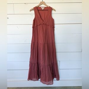 Rachel Zoe Sleeveless Pink Cotton Maxi Dress